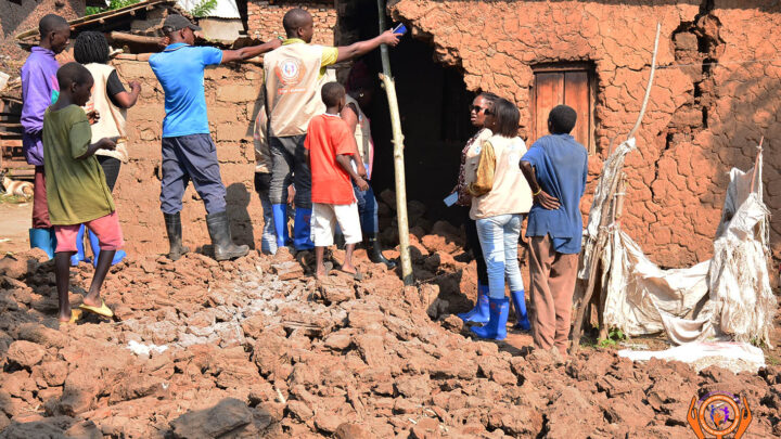 La SFBSP sur terrain pour constater les dégâts causés par les pluies torrentielles en communes buganda, gihanga et mpanda