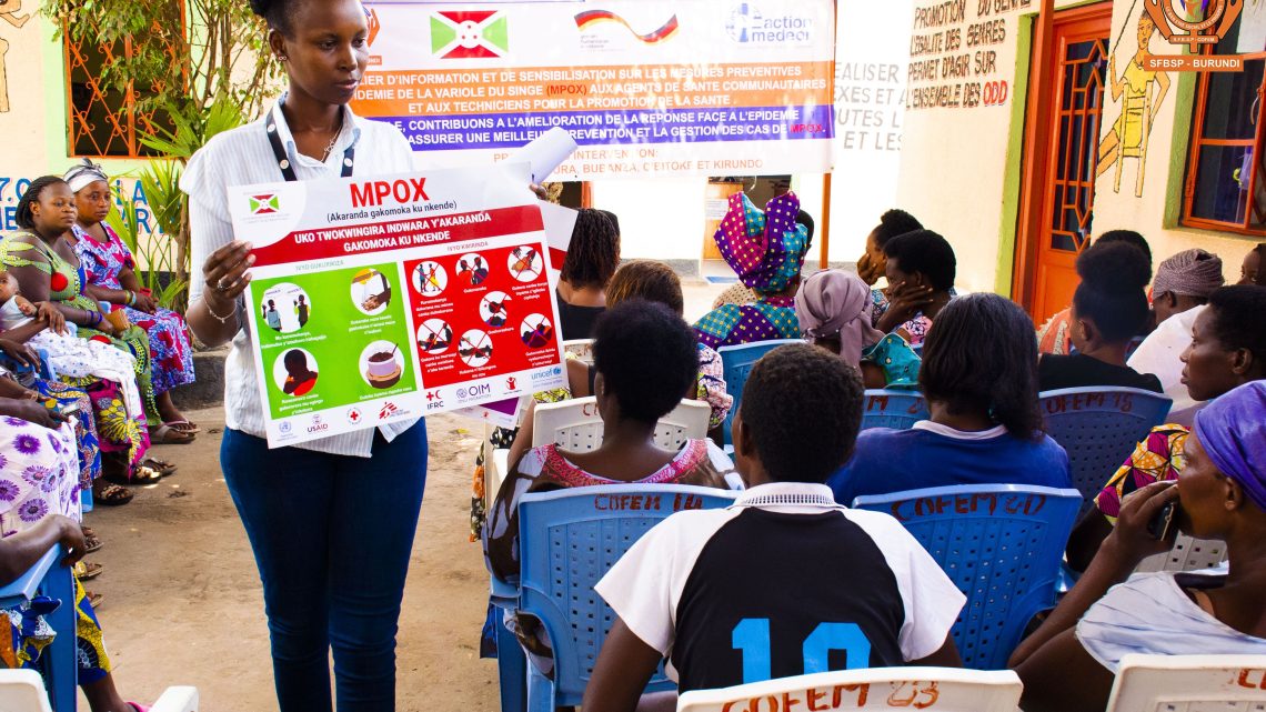 SEANCE D’INFORMATION ET DE SENSIBILISATION SUR LES MESURES PREVENTIVES DE MPOX AUX 50 FEMMES DES QUARTIERS DU NORD DE LA MAIRIE DE BUJUMBURA. SEANCE D’INFORMATION ET DE SENSIBILISATION SUR LES MESURES PREVENTIVES DE MPOX AUX 50 FEMMES DES QUARTIERS DU NORD DE LA MAIRIE DE BUJUMBURA.