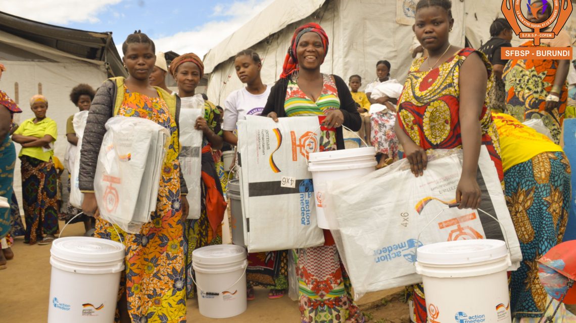 SFBSP-BURUNDI apporte une assistance aux femmes réfugiées congolaises nouvellement accouchées du site Busuma et soutient la prise en charge médicale